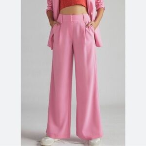 Chic Pink Wide-Leg Women's Pants